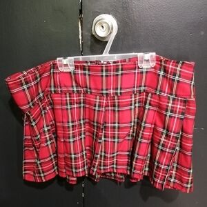 Royal Bones XXL Plaid Miniskirt